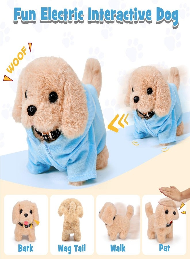 Cleboen 14pcs Robot Dog Toys for Kids Girls Boys 3-6, Realistic Electronic Interactive Plush Toy Dog with Walk & Bark, Pretend Play Puppy Pet Care Playset, 3 4 5 6 Year Old Girl Birthday Gift Ideas - Image 5